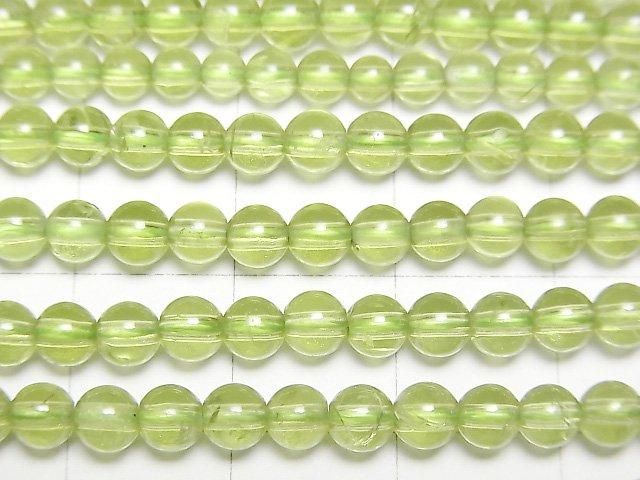 【動画】宝石質ペリドットAAA- ラウンド4mm 半連/1連(約37cm) サムネイル2