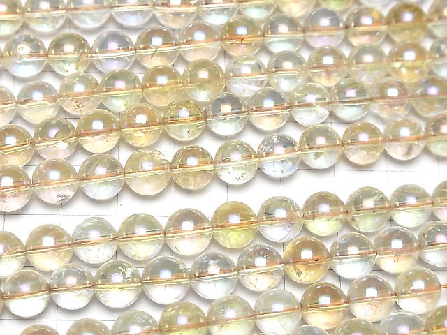 【動画】フラッシュシトリン ラウンド8mm 半連/1連(約36cm) サムネイル3