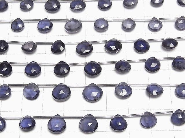 【動画】宝石質アイオライトAA マロン ブリオレットカット 1連(8粒) サムネイル3