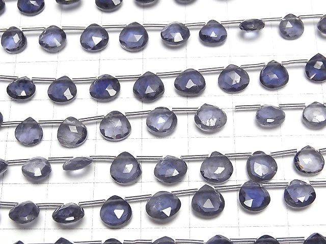 【動画】宝石質アイオライトAA マロン ブリオレットカット 1連(13粒) サムネイル3