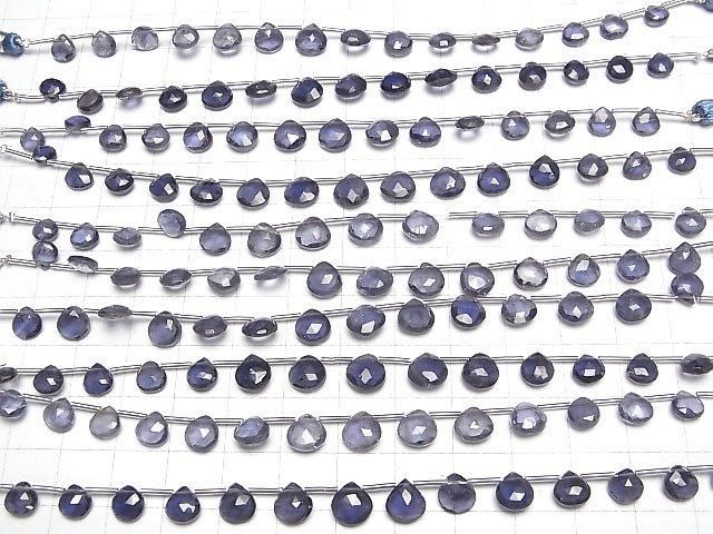 【動画】宝石質アイオライトAA マロン ブリオレットカット 1連(13粒) サムネイル4