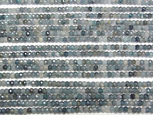 【動画】【素晴らしい輝き】インディゴライトトルマリンAA+ ボタンカット3.5×3.5×2.5mm 1連(約37cm) サムネイル3