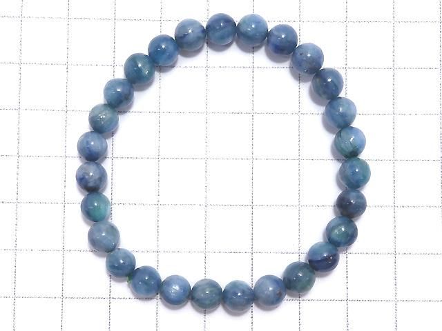 【動画】【1点もの】カイヤナイトインフックサイト ラウンド6.5mm 1連(ブレス) NO.14 サムネイル2
