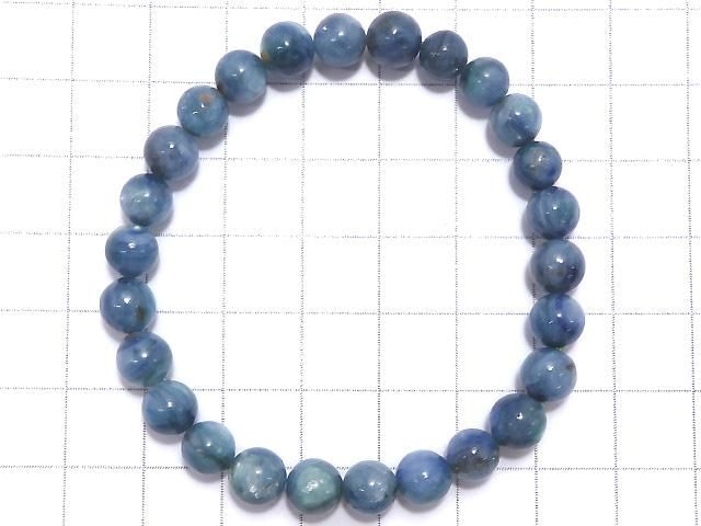 【動画】【1点もの】カイヤナイトインフックサイト ラウンド6.5mm 1連(ブレス) NO.15 サムネイル2