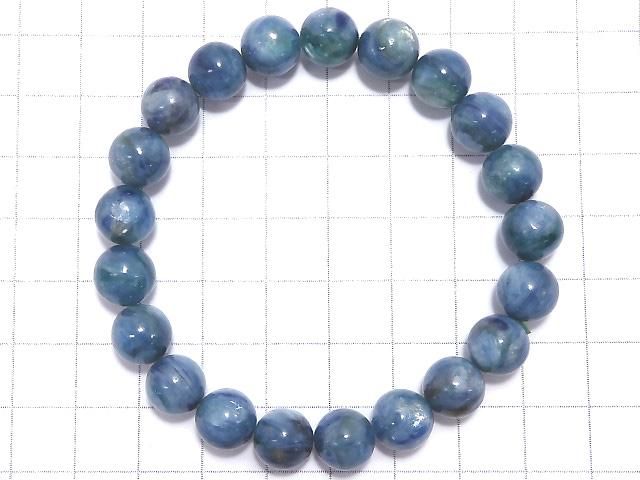 【動画】【1点もの】カイヤナイトインフックサイト ラウンド9.5mm 1連(ブレス) NO.22 サムネイル2