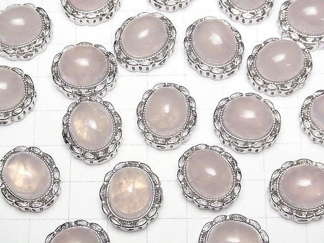 【動画】ローズクォーツAAA- 枠留めオーバル スルータイプ 18×16mm 1個 サムネイル3
