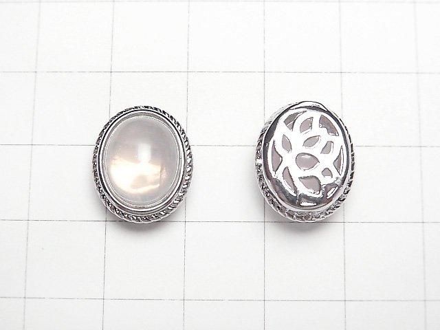 【動画】ローズクォーツAAA- 枠留めオーバル スルータイプ 15×13mm 1個 サムネイル2