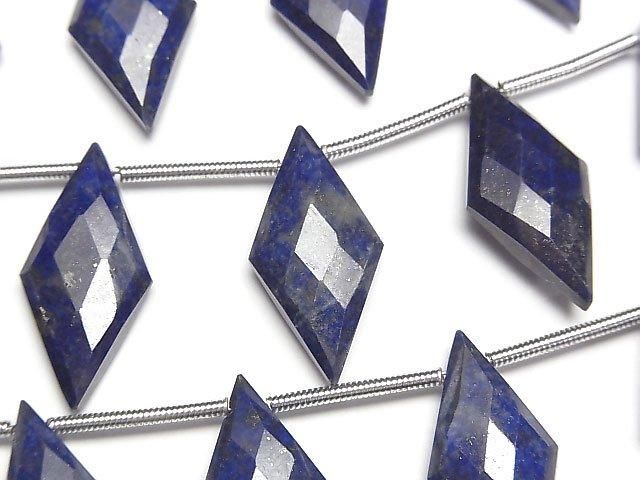 【動画】ラピスラズリAA++ ダイヤカット20×10mm 1連(8粒)の画像
