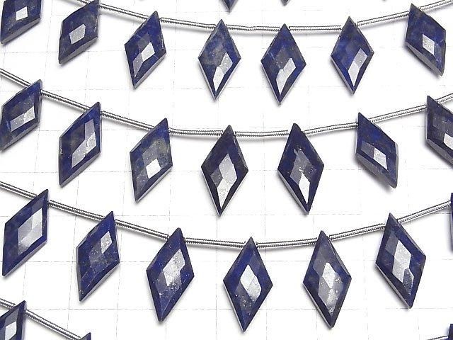 【動画】ラピスラズリAA++ ダイヤカット20×10mm 1連(8粒) サムネイル3
