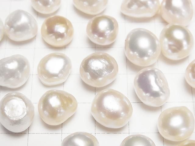 【動画】【粒売り】淡水真珠AAA- ルース ポテト~バロック10~13mm ホワイト 3粒 サムネイル2