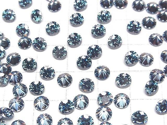【動画】モアサナイトAAA ルース ラウンドファセットカット5×5mm 【ブルー】 1粒 サムネイル3