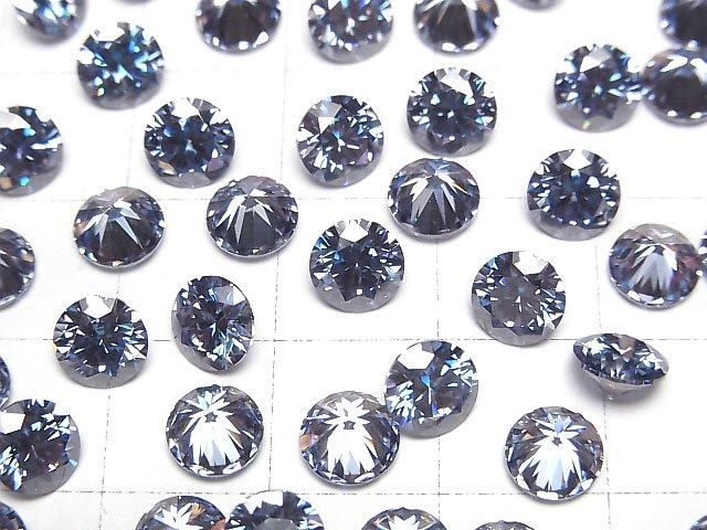 【動画】モアサナイトAAA ルース ラウンドファセットカット6×6mm 【ブルー】 1粒 サムネイル2