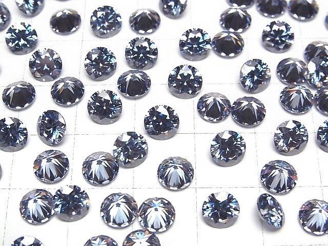 【動画】モアサナイトAAA ルース ラウンドファセットカット6×6mm 【ブルー】 1粒 サムネイル3