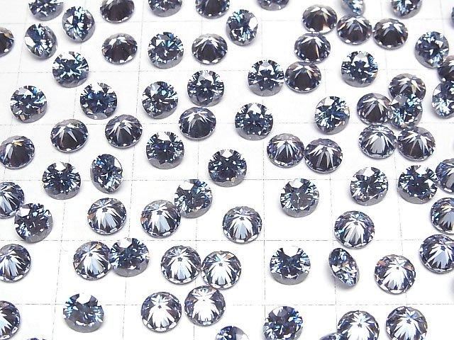 【動画】モアサナイトAAA ルース ラウンドファセットカット6×6mm 【ブルー】 1粒 サムネイル4