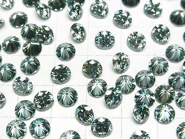 【動画】モアサナイトAAA ルース ラウンドファセットカット6×6mm 【グリーン】 1粒 サムネイル3