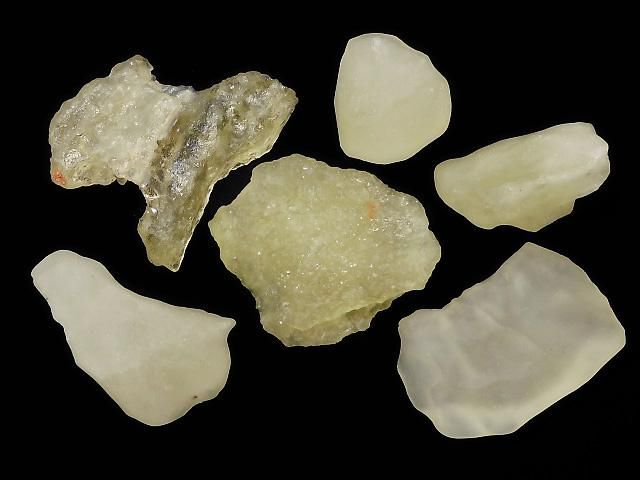 【動画】【1点もの】リビアングラス ラフロック 6個セット NO.1の画像