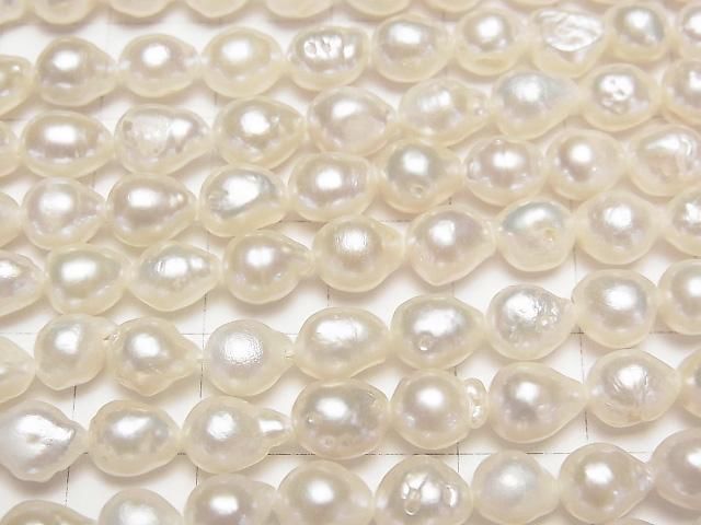 【動画】淡水真珠AA ナチュラルドロップ7×6×6mm ホワイト 1連(約35cm) サムネイル2