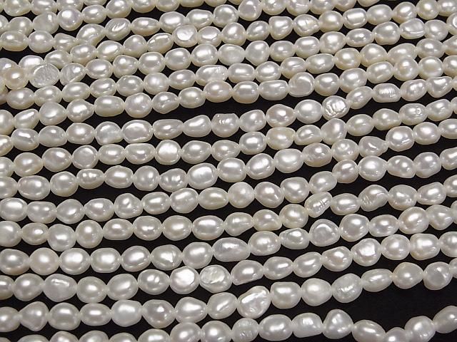 【動画】淡水真珠AA++ バロック5.5〜6mm ホワイト 1連(約35cm) サムネイル3