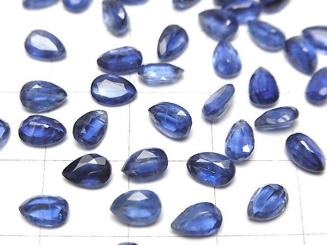 【動画】宝石質カイヤナイトAAA ルース ペアシェイプファセットカット6×3.5mm 3粒 サムネイル2