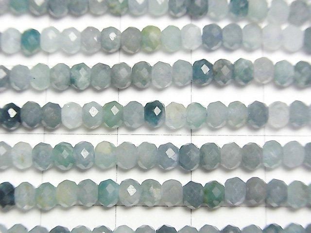 【動画】【素晴らしい輝き】インディゴライトトルマリンAA+ ボタンカット3.5×3.5×2.5mm 1連(約37cm) サムネイル2