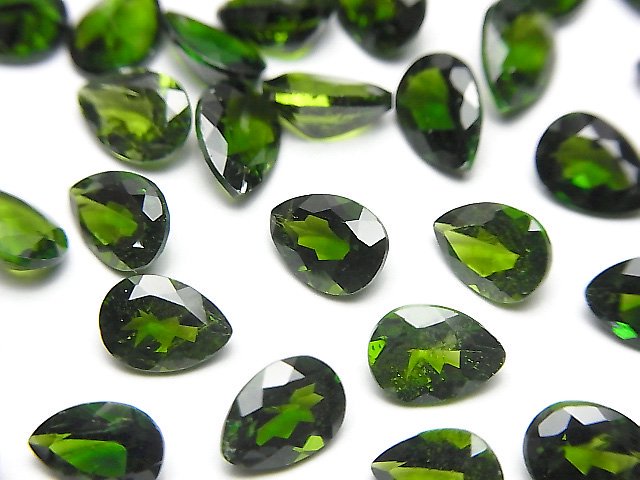 ２粒売り 宝石質ペリドットAAA ペアシェイプファセットカット6×4×2mm