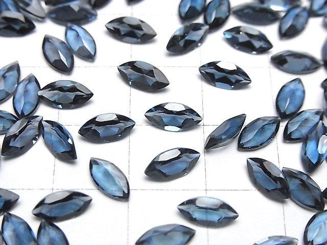 【動画】宝石質ロンドンブルートパーズAAA ルース マーキスファセットカット8×4mm 3粒 サムネイル3