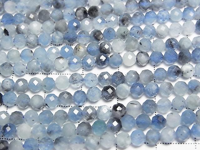 【動画】【素晴らしい輝き】ディープブルーアクアマリンAA ラウンドカット4mm 1連(約35cm) サムネイル2