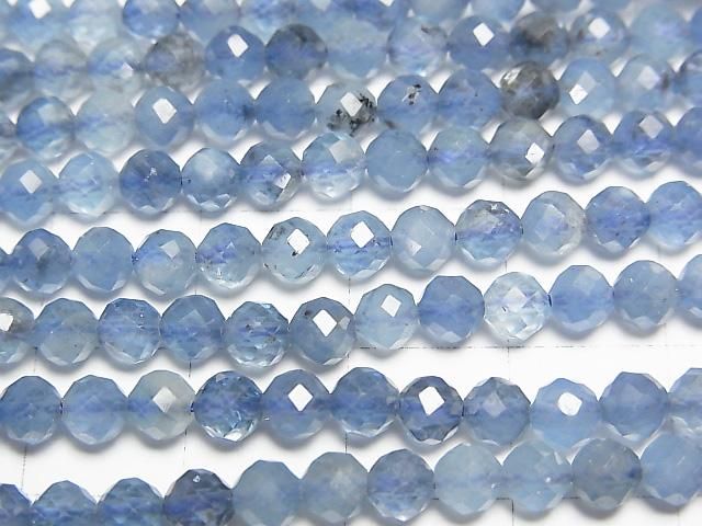 【動画】【素晴らしい輝き】ディープブルーアクアマリンAA++ ラウンドカット4mm 半連/1連(約36cm) サムネイル2