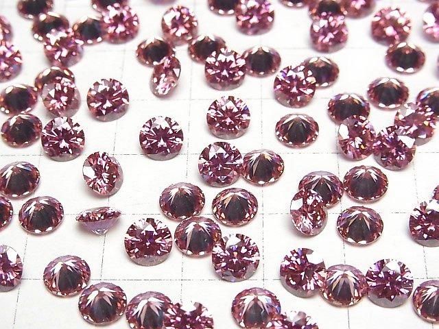 【動画】モアサナイトAAA ルース ラウンドファセットカット6×6mm 【パープルピンク】 1粒 サムネイル3