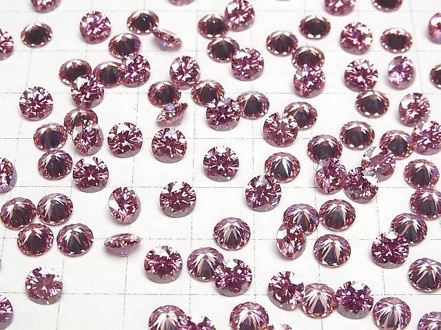 【動画】モアサナイトAAA ルース ラウンドファセットカット6×6mm 【パープルピンク】 1粒 サムネイル4
