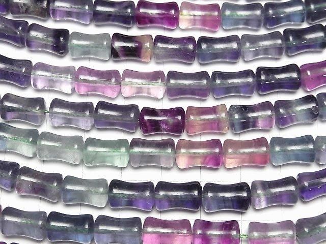 【動画】マルチカラーフローライトAAA- バンブー12×8×8mm 1連(約36cm) サムネイル3