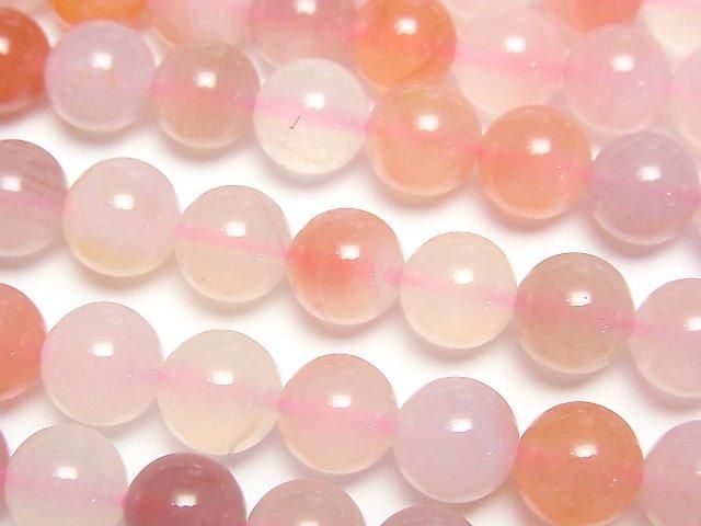 ピンクカラーボツワナアゲート ラウンド8.5mm 1連｜天然石ビーズ