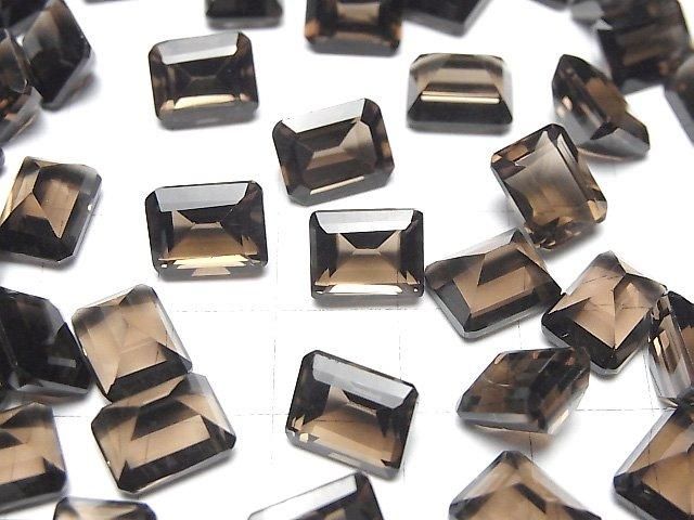 【動画】宝石質スモーキークォーツAAA ルース レクタングルファセットカット10×8mm 2粒 サムネイル3