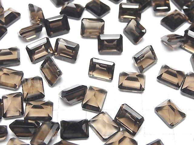 【動画】宝石質スモーキークォーツAAA ルース レクタングルファセットカット10×8mm 2粒 サムネイル4
