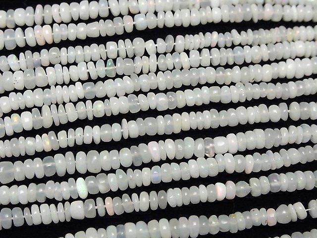 【動画】エチオピア産オパールAA+ ロンデル(ボタン) 半連/1連(約38cm) サムネイル3