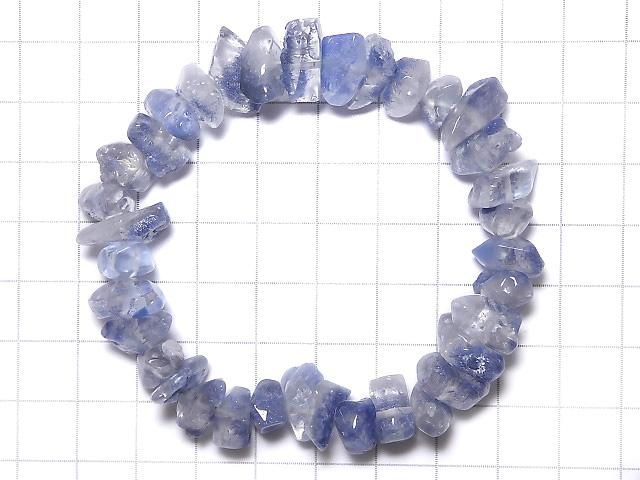 【動画】【1点もの】デュモルチェライトインクォーツ タンブル 1連(ブレス) NO.117 サムネイル2