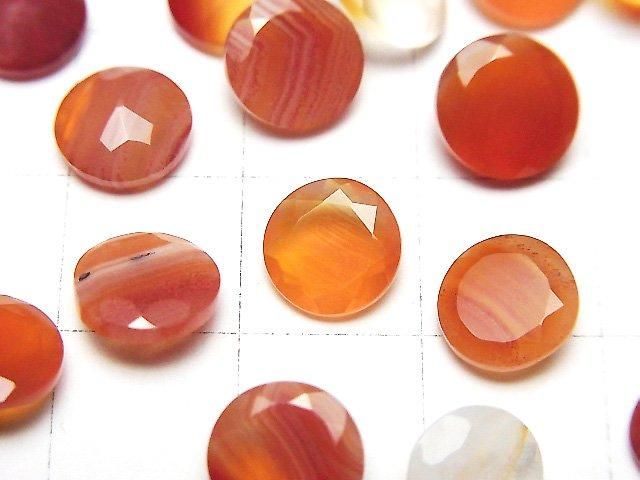 【動画】ミックスカーネリアン ルース ラウンドファセットカット8×8mm 5粒 サムネイル2