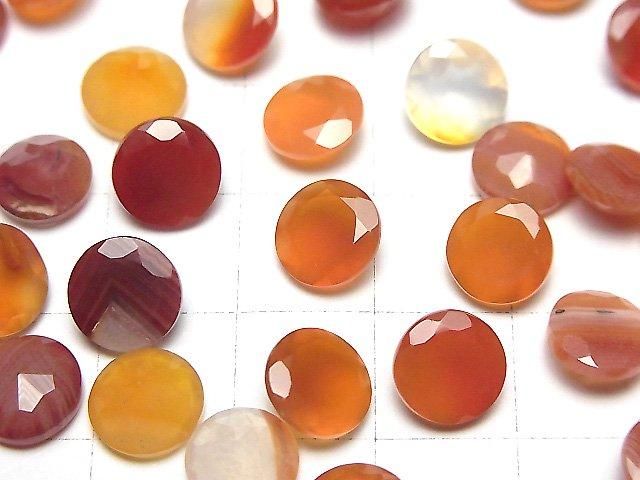 【動画】ミックスカーネリアン ルース ラウンドファセットカット8×8mm 5粒 サムネイル3
