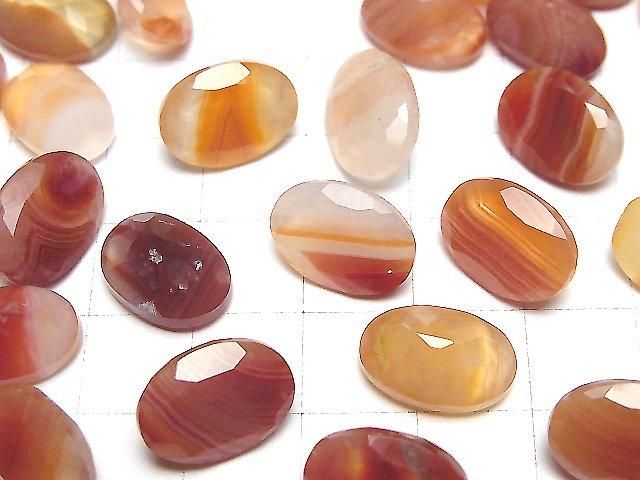 【動画】ミックスカーネリアン ルース オーバルファセットカット14×10mm 3粒 サムネイル3