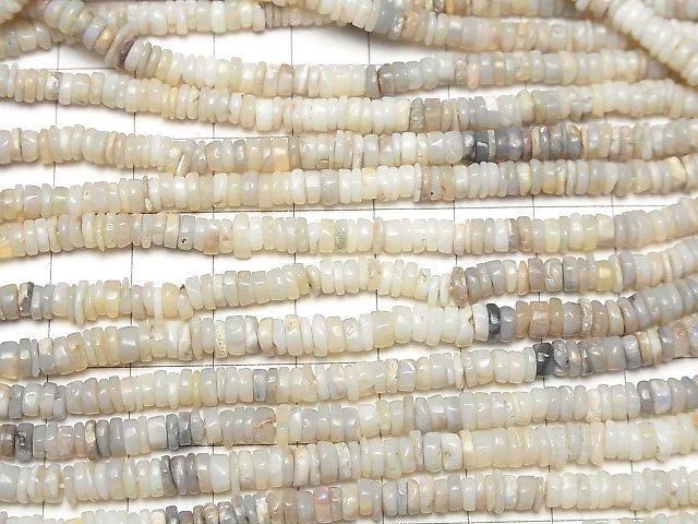 【動画】オーストラリア産プレシャスオパールAA ロンデル(ヘイシ) 1連(約38cm) サムネイル3