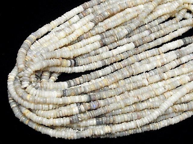 【動画】オーストラリア産プレシャスオパールAA ロンデル(ヘイシ) 1連(約38cm) サムネイル4