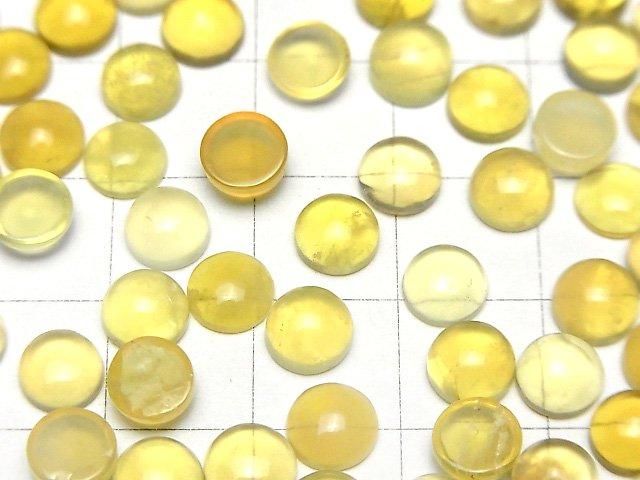 【動画】イエローオパールAA++ ラウンド カボション6×6mm 10個 サムネイル3