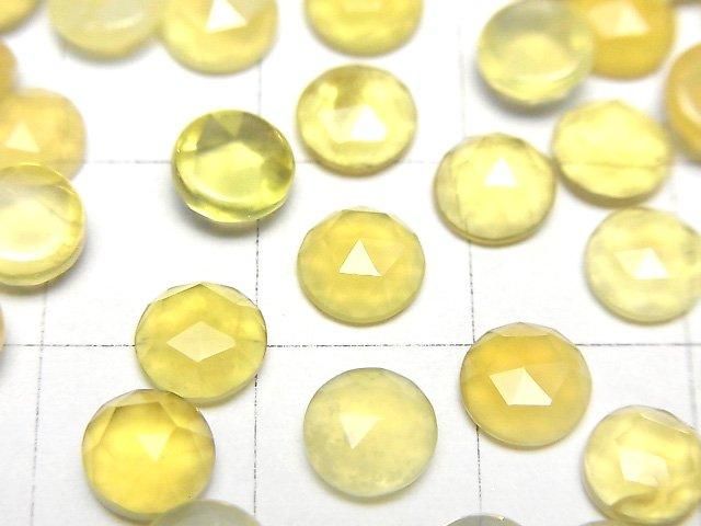 【動画】イエローオパールAA++ ラウンド ローズカット6×6mm 10個 サムネイル2