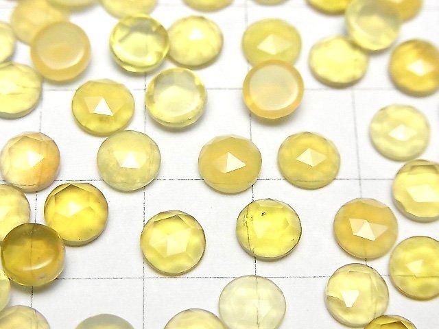 【動画】イエローオパールAA++ ラウンド ローズカット6×6mm 10個 サムネイル3