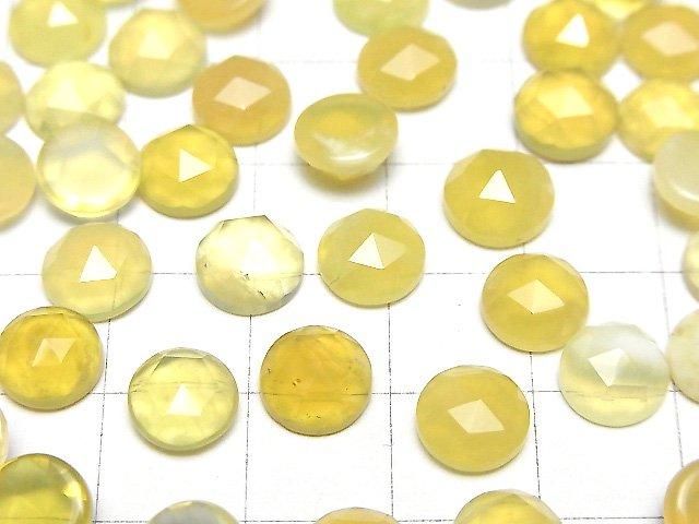 【動画】イエローオパールAA++ ラウンド ローズカット8×8mm 5個 サムネイル3