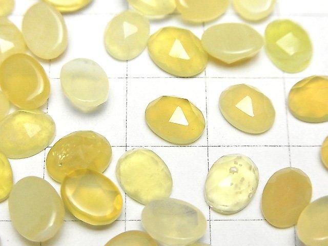 【動画】イエローオパールAA++ オーバル ローズカット8×6mm 5個 サムネイル2