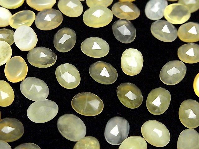 【動画】イエローオパールAA++ オーバル ローズカット8×6mm 5個 サムネイル4