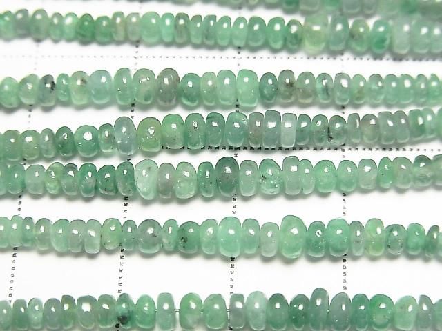 【動画】エメラルドAA++ ロンデル(ボタン) 1連(約12cm) サムネイル2