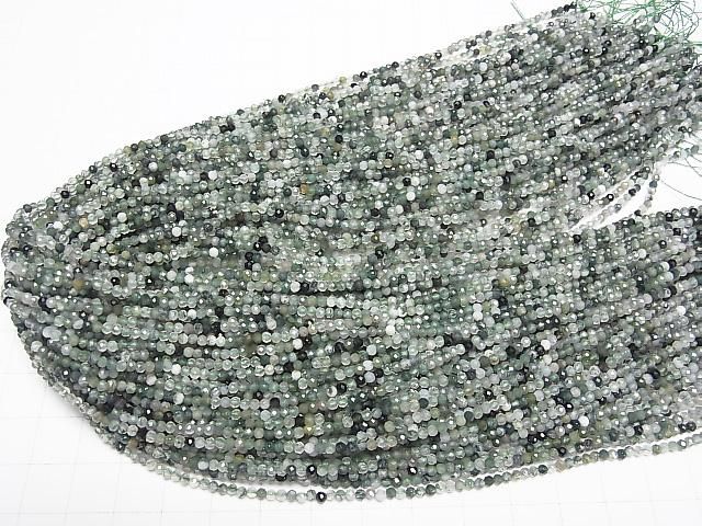 【動画】【素晴らしい輝き】モスアゲートAAA 極小ラウンドカット2mm 1連(約37cm) サムネイル4