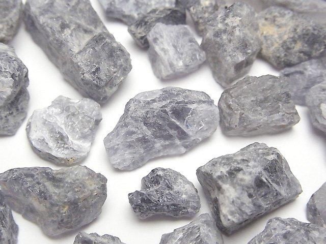 アイオライト 穴なしラフロック 100グラムの画像